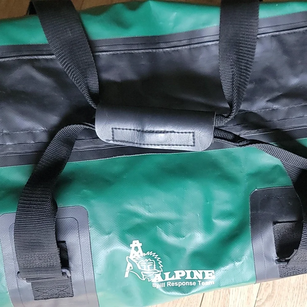 Vintage 90's Alaska North Slope Alpine Spill Response Team Dry Duffel Bag 105L